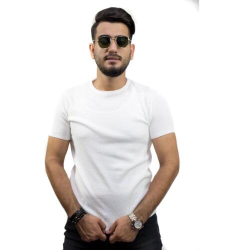 Kulemoda white color round collar Knitwear Unisex Tshirt