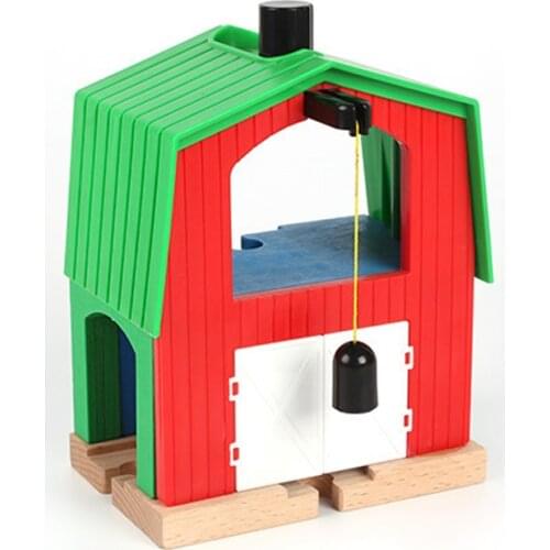 Free Shipping Gift Port Cargo Terminal House Crane Tower Wooden Track Scene Accessories For Wooden Train Track Scene Toy