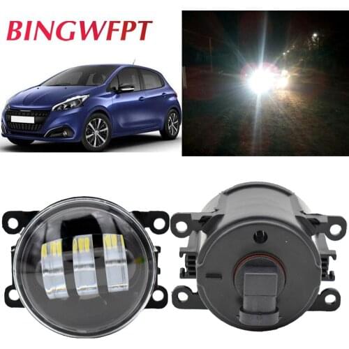 BINGWFPT For Peugeot 208 2014-2015 Car Fog Lamp Assembly H11 12V LED Fog Lamp Daytime Running Light Fog Light 1Pair