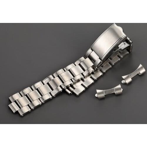 20mm 316L Stainless Steel Oyster Rivet Bracelet Compatible For Rolex Seiko Watch