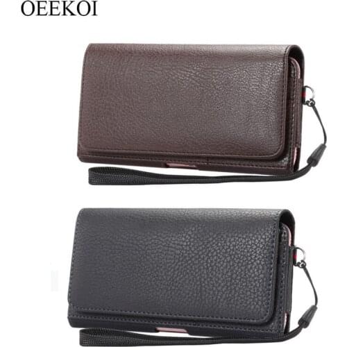 OEEKOI Lichee Pattern Card Slots Holder Pouch Case for Leagoo T8s/M9 Pro/M9/S8/M5 Plus/Venture 1/T1 Plus