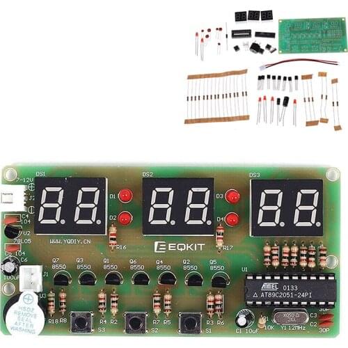 Hot Sale C51 Digital Electronic Clock Suite DIY Kits Six 6 Bits Electronic Parts and Components Electronic Production Wholesale
