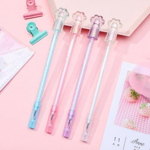 40 Pcs Cute Cat Claw Gel Pens 0.5mm Korea Creative Cartoon Black Ink Pen Kawaii School Supplies Novel Stationery for Kids Girls