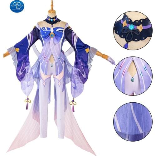 Genshin Impact Cosplay Costume Uniform Wig Cosplay Anime Game Halloween Costumes for Women Anime Cosplay