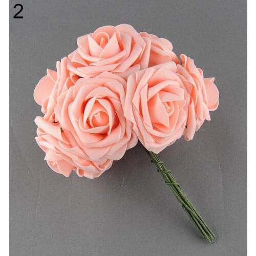 10 Pcs Artificial Fake PE Rose Flower DIY Bridal Wedding Home Party Decoration