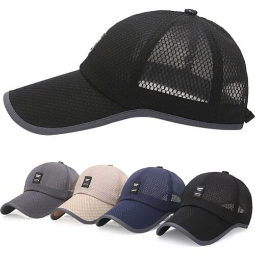 Summer Unisex Hats Sunproof Mesh Baseball Cap Women Adjustable Hat Men Outdoor Sun Hat Leisure Fishing Cap Sunscreen Breathable