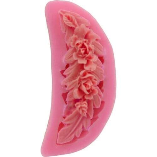 Beautiful bouquet cake mold DIY silicone flip sugar baking chocolate tool iced soap mold H1766