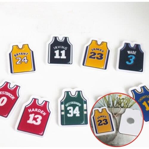 Basketball Star Jersey Shape Fridge Magnets Acrylic Refrigerator Magnetic Sticker Creativity Home Decoration Accessories Gift