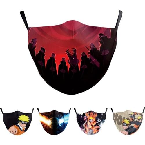 Cartoon Na-ru-to Anime Mask Halloween Cospaly Fashion Gift Street Sports Dust-proof Breathable Washable Protection Party Masks