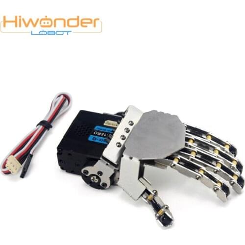 Robot finger DIY Bionic palm Mechanical claw Linkage Steering gear control