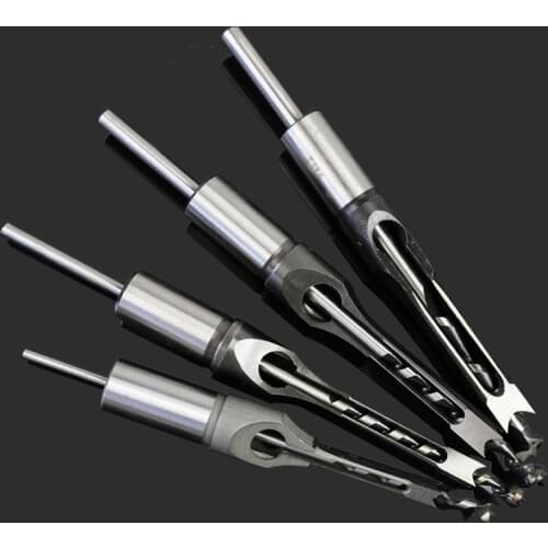 1PC 4PCS HSS Twist Drill Bits Woodworking Drill Tools Kit Set Square Auger Mortising Chisel Drill Set Square Hole Extended Saw