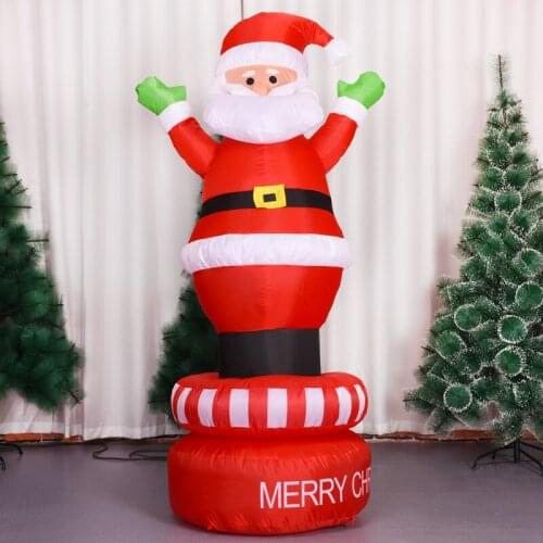 Inflatable Santa Claus Snowman Toys Christmas Inflatable Model LED Lights Decor Outdoor Toys Family Decorations