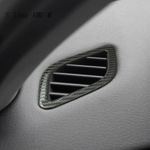For BMW X1 E84 Carbon Fiber Car Air AC Outlet Vent Molding Cover Trim Stickers and decals Car Styling Interior Auto Accessories