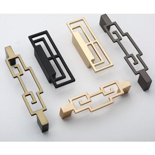 New Chinese Retro Antique Zinc Alloy Drawer Cabinets Handles Wardrobe Doorknob Furniture New Stylish Handles drawer knobs