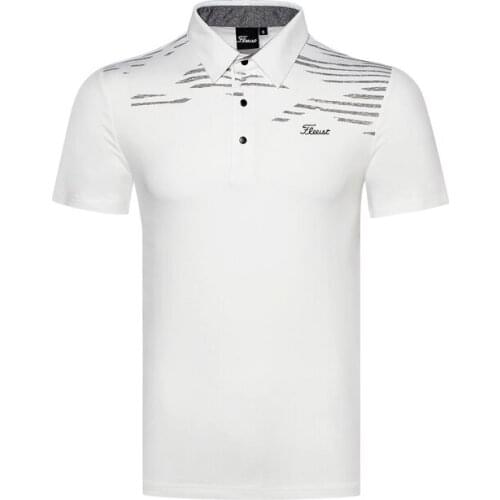 Golf Clothing Mens Golf T-shirt Summer Sports Golf Apparel Short Sleeve Shirt Dry Fit Breathable Polo-shirt for Men