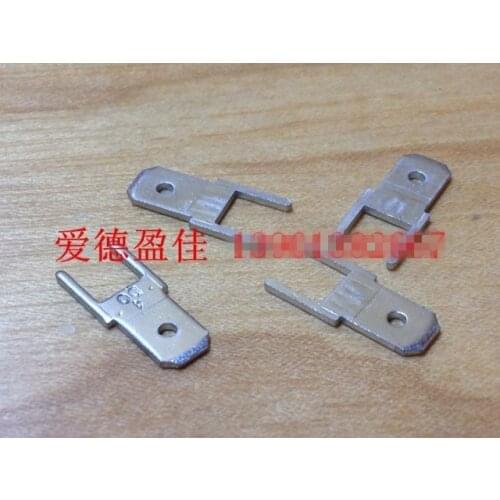 Original new 100% 4.8mm welding PCB welding welding sheet insert terminal circuit board connector plug spring insert