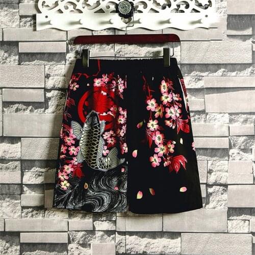 Ukiyo-e Japanese Style Harajuku Dry Fit Short Pants Men Women Crane Print Shorts Casual Plus Size Summer Streetwear HOT Sale