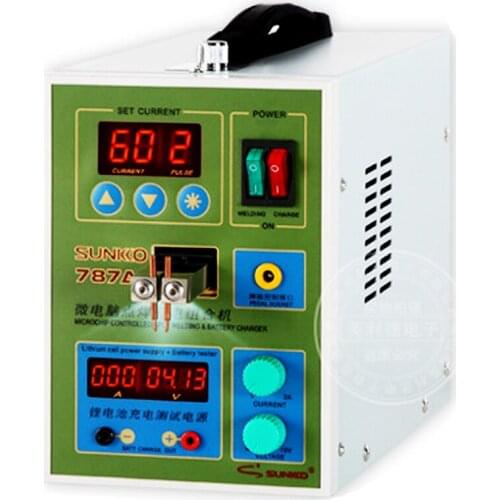 SUNKKO787A+ Battery touch welding machine Double pulse small 18650 battery spot welding machine button battery welding machine