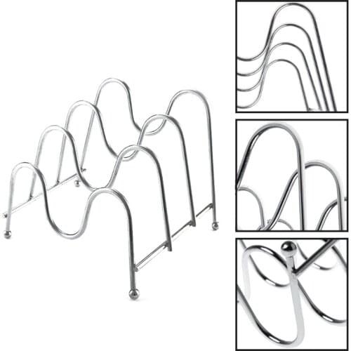 Three-Layer Metal Pot Lid Rack Cutting Board Shelf Dish Holder Kitchen Organizer
