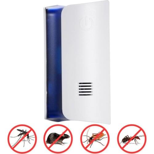 Ultrasonic Pest Repeller Electronic Vermin Repeller Insect Bug Mosquito Fly Spider Repeller Non-Toxic Repellent Mouse Mice Rat
