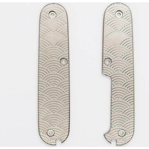Titanium Alloy TC4 Scales for 84 mm Victorinox Swiss Army Knife TI Handle for SAK