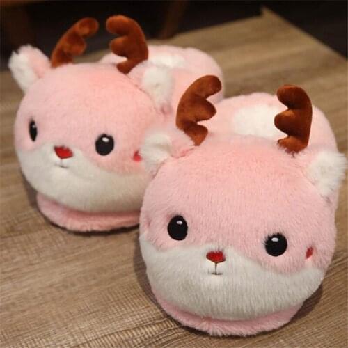 Womens Winter Cotton Slippers Cartoon Couples Home Shoes Ladies/Male Indoor Warm Plush Slides Female Designer Furry Flip Flop