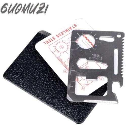 11 in 1 Portable Credit Cards Outdoor Camping Survival Multifunction Tool Tourism Equipment Mini Card Travel Safty Tools