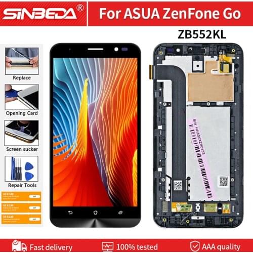 5.5'' Original LCD Screen For ASUS Zenfone GO ZB552KL X007D LCD Display Touch Screen With Frame Digitizer Assembly Replacement