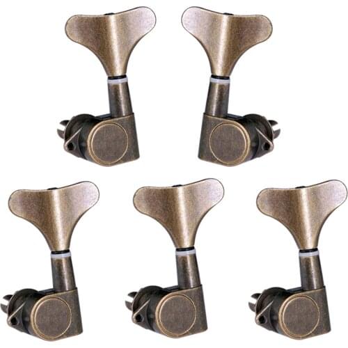 5 Pcs Guitar Machine Heads Guitar String Pegs Tuners Keys for Electric or Acoustic Guitar (4 for Left + 1 for Right)