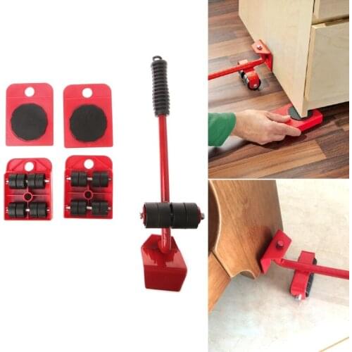 5Pcs Furniture Transport Roller Set Removal Lifting Moving Tool Heavy Move House