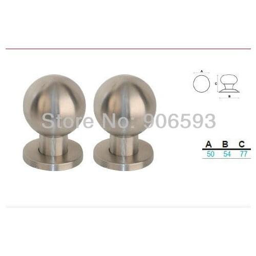 6pcs lot free shipping Modern stainles steel round door knobs