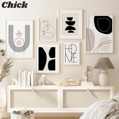 Abstract Line Drawing Geometric Pattern Wall Art Canvas Painting Nordic Posters And Prints Wall Pictures For Living Room Decor
