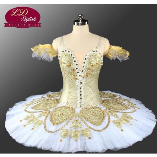 Adult Gold Ballet Tutu The Nutcracker Stage Performance Costumes Children Ballet Dance Competition Apperal Kids Ballet Dresses
