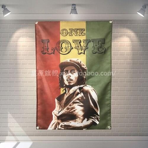 Bob Marley Heavy Metal Music Rock Band Poster Banners Hanging Pictures Art Waterproof Cloth Music Festival Banquet Party Decor