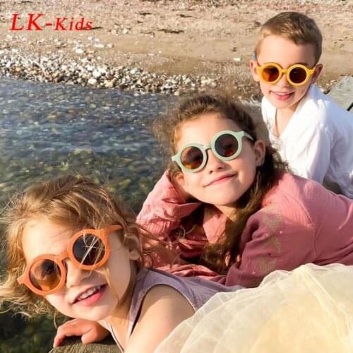 LongKeeper Brand Designer Parent-child Sunglasses Kids Women Men Round Sun Glasses Boys Girls Oculos De Sol Hombre UV400