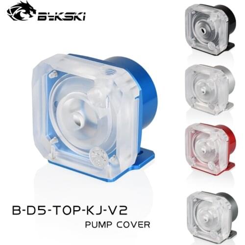 Bykski B-D5-TOP-KJ-V2 D5 Pump Armor Kit , G1/4 Acrylic Top & Aluminum Alloy Bracket , Compatible With Bykski And Laing D5 Pump