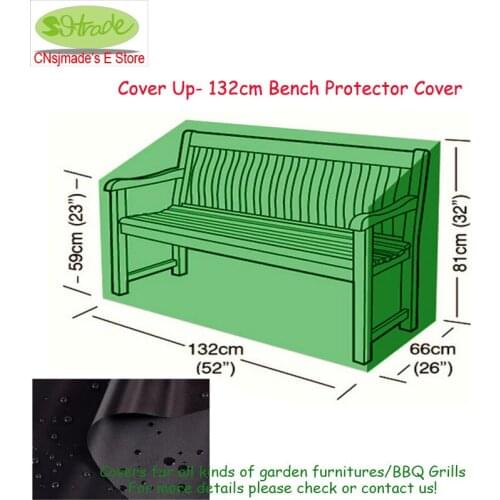 Cover up -132cm Bench Protector cover,132x66x59/81cm, Black color protective cover,waterproofed Outdoor Furniture cover