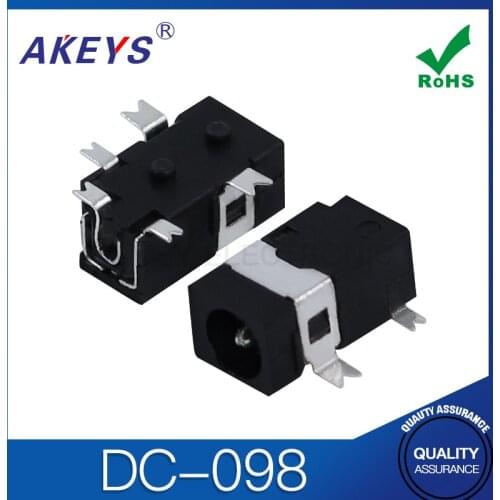 15PCS DC-098 4.3mm female DC Power Panel Mount Jack 5 pins audio jack with 2 fixed feet