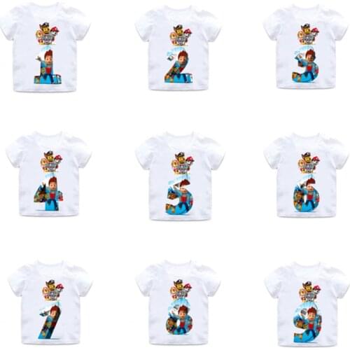 Paw Patrol Children Clothing 2021 Summer New Arrival Baby Top Basic Shirt Cotton Girls Short-Sleeve T-Shirt Birthday Gift