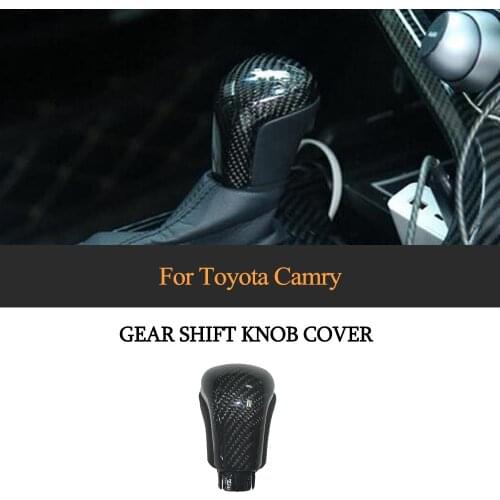 For Camry Car Gear Shift Knob Handle Cover Trim For Toyota Camry 2018 Carbon Fiber Car Stying