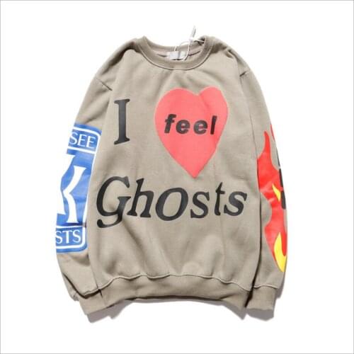 21 Style Kanye West Skull Pattern Fleece Hoodies Stanger Things Men and Women Oversize Streetwear Sweatshirt Loose Casual Hoody