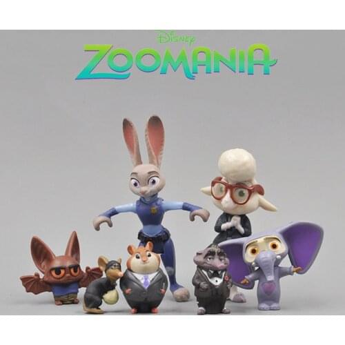 Disney Zootopia Toy Judy Nick Cartoon Anime Figure Zootropolis Model Fox Rabbit Collection Classic Toy Childrens Birthday Gift