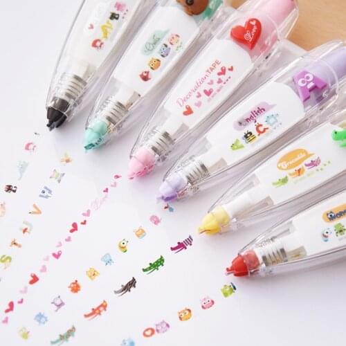 Kawaii Animals Cat Press Type Decorative Correction Tape Scrapbooking Diary Stationery School Supply 2021 New School Supply