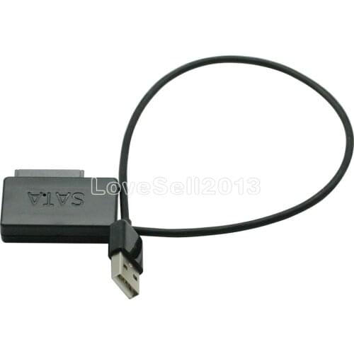 USB 2.0 to 7+6 13Pin Converter for Slim Hard Disk SATA Laptop CD/DVD Rom Optical Adapter Cable Converter