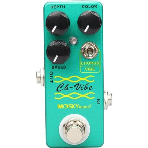 Mosky CH-VIBE Chorus Pedal Tremolo Effect Electric Guitar Effect Pedal Vintage Vibe Effect Vibrato Guitar Pedal True Bypass