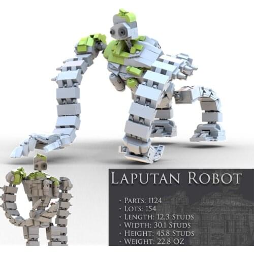New MOC Robot The Laputan Robot Fit MOC-20801 Sky City-Laputa Robot Model Building Blocks Bricks Kids Toys Boy Gift Birthday