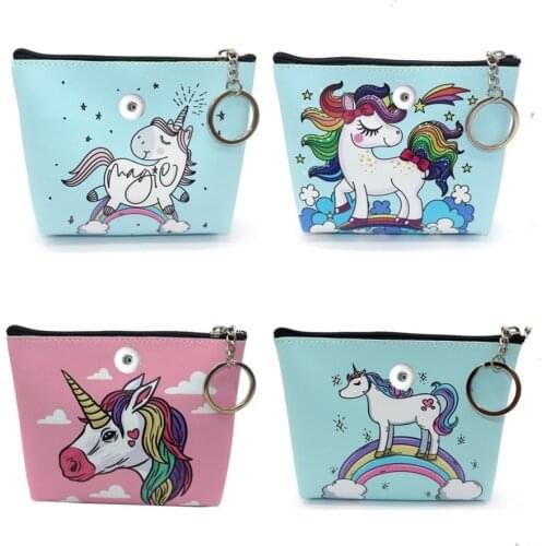 New 18mm Snap Jewelry Colorful Snap Button Bags Coin Purse Bag Fit 18mm Snap Jewelry Small Money Wallets Pouch