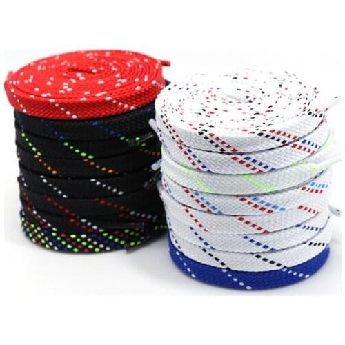 New Design Double Layers Striped Flat Cotton Shoe Laces 120CM/47'' Long Rope Laces Sport Shoelaces One Pair Free Shipping