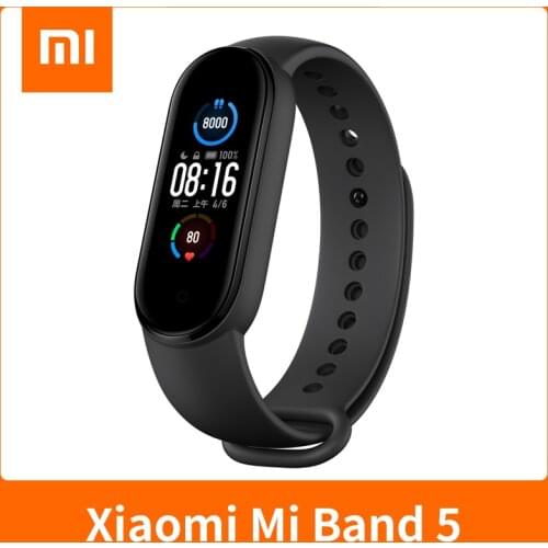 Original Xiaomi Mi Band 5 Smart Bracelet 1.1" AMOLED Colorful Screen Heart Rate Fitness Tracker Bluetooth 5.0 Waterproof Miband5