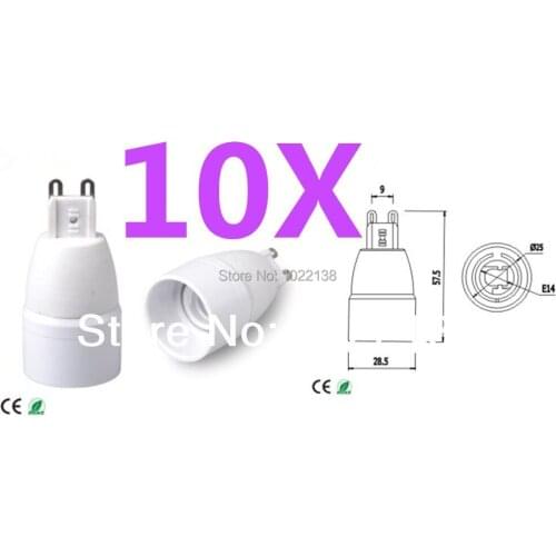 10pcs G9 to E14 LED socket adapter Led Light Lamp Bulb Holder converter Free Shipping With Tracking No